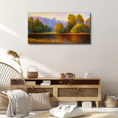 A peaceful autumn landscape Canvas wall art