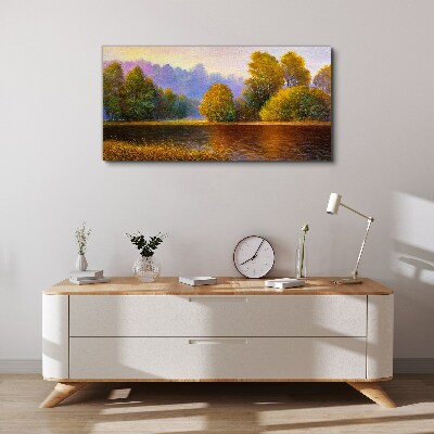 A peaceful autumn landscape Canvas wall art