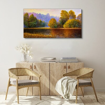 A peaceful autumn landscape Canvas wall art