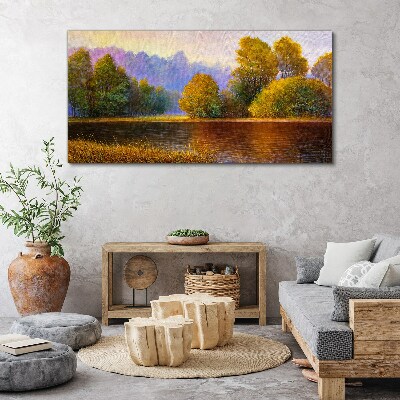A peaceful autumn landscape Canvas wall art
