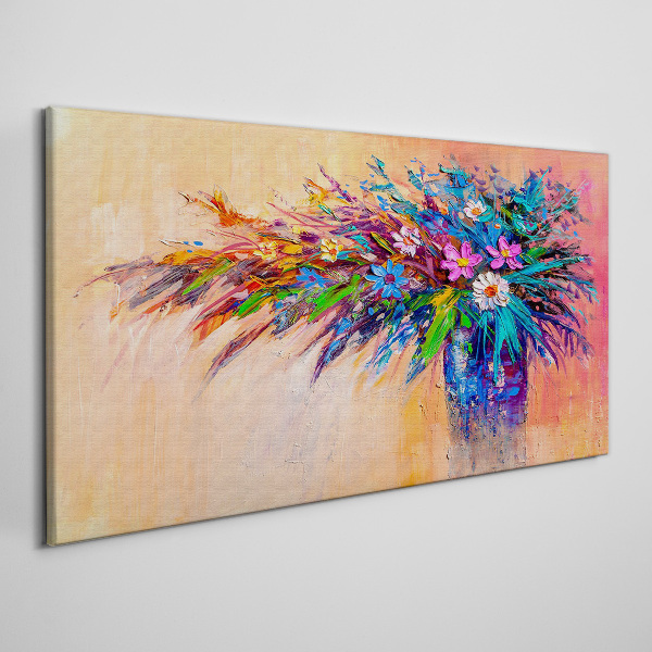 Colorful Flowers in a Vase Print on canvas
