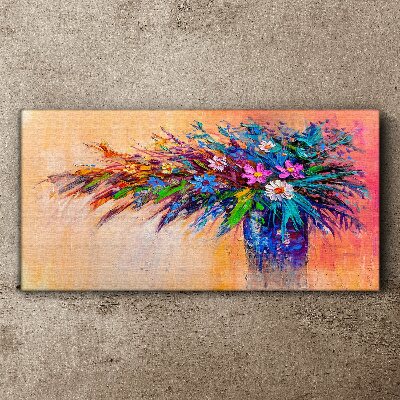 Colorful Flowers in a Vase Print on canvas
