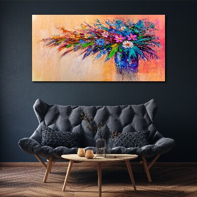 Colorful Flowers in a Vase Print on canvas