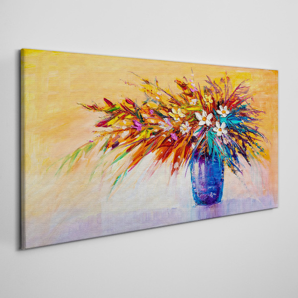 Colorful bouquet in a vase Canvas wall art