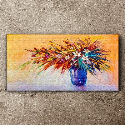 Colorful bouquet in a vase Canvas wall art