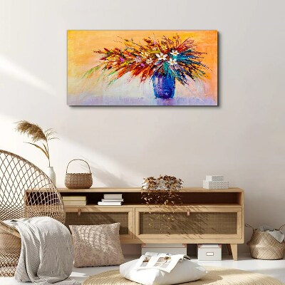 Colorful bouquet in a vase Canvas wall art