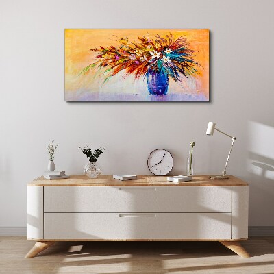 Colorful bouquet in a vase Canvas wall art