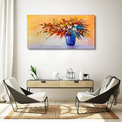 Colorful bouquet in a vase Canvas wall art