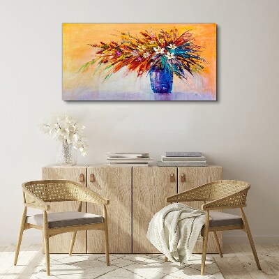 Colorful bouquet in a vase Canvas wall art