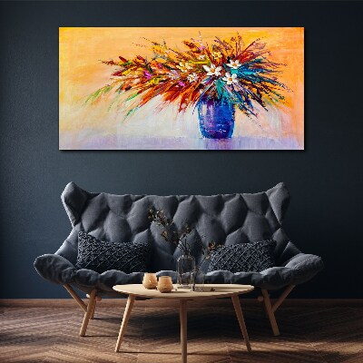 Colorful bouquet in a vase Canvas wall art