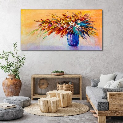 Colorful bouquet in a vase Canvas wall art