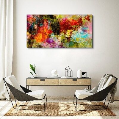 Colorful chaos of abstraction Canvas wall art