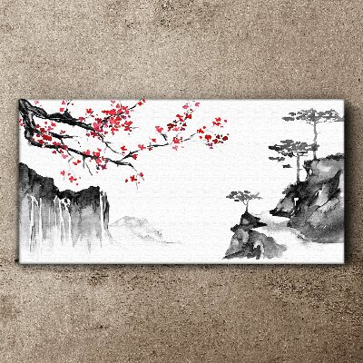 Japanese-style floral landscapes Canvas wall art