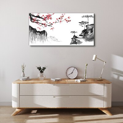 Japanese-style floral landscapes Canvas wall art