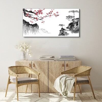 Japanese-style floral landscapes Canvas wall art