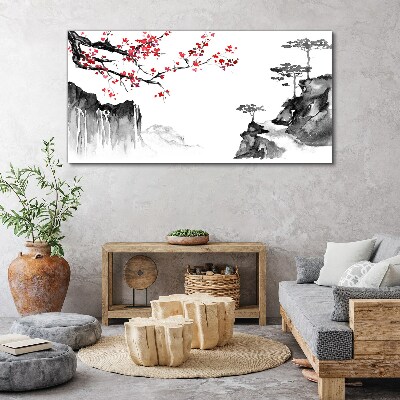 Japanese-style floral landscapes Canvas wall art