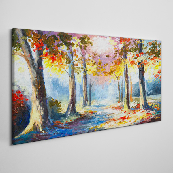 Autumn alley Print on canvas