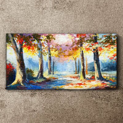 Autumn alley Print on canvas