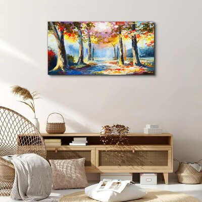 Autumn alley Print on canvas