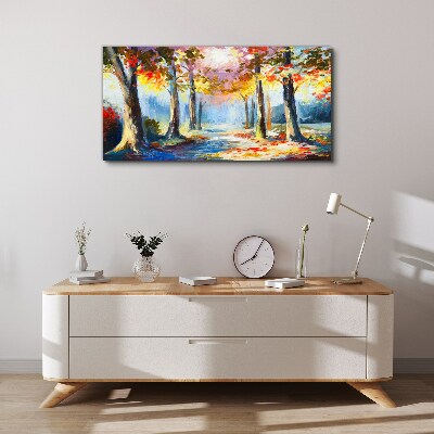 Autumn alley Print on canvas