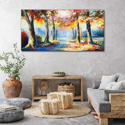 Autumn alley Print on canvas