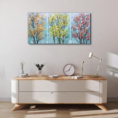 Autumn trees in colors Canvas wall art