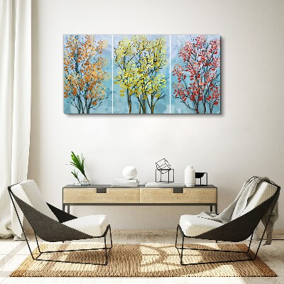 Autumn trees in colors Canvas wall art