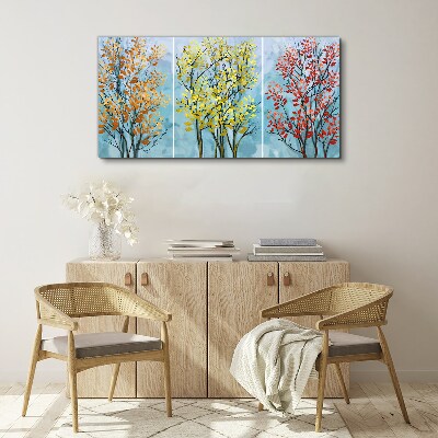 Autumn trees in colors Canvas wall art