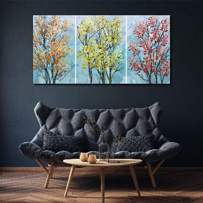 Autumn trees in colors Canvas wall art