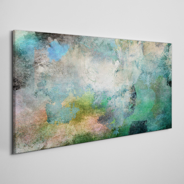 Abstract composition in shades of green Print on canvas