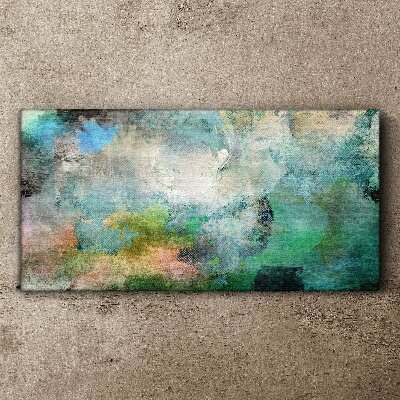 Abstract composition in shades of green Print on canvas