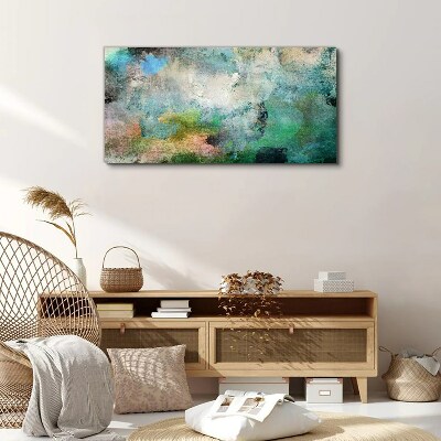 Abstract composition in shades of green Print on canvas