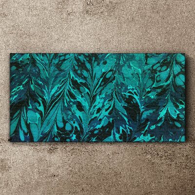 Turquoise swirls of abstraction Print on canvas