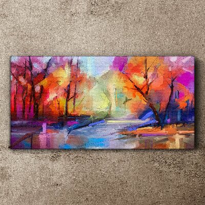 Water abstraction forest Canvas Wall art