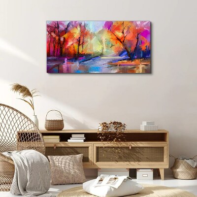 Colorful autumn landscape Canvas wall art