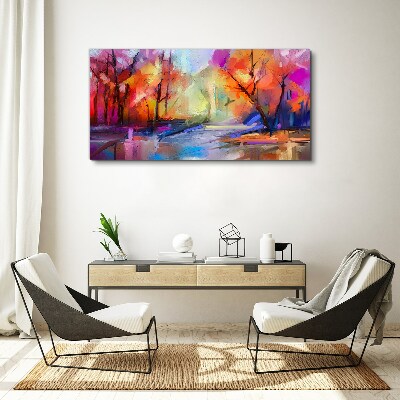Colorful autumn landscape Canvas wall art