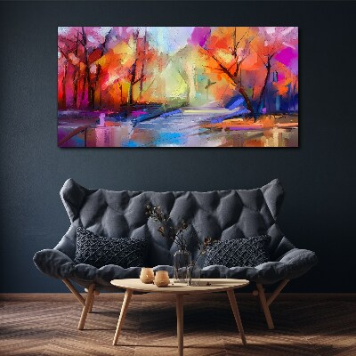 Colorful autumn landscape Canvas wall art