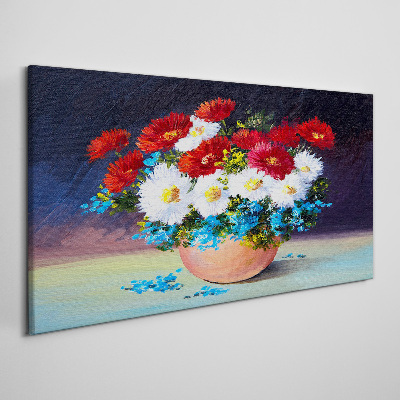 Flower bouquet in a vase Print on canvas