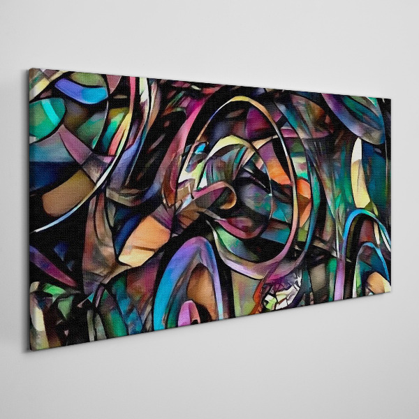 Colorful abstractions in glass Print on canvas