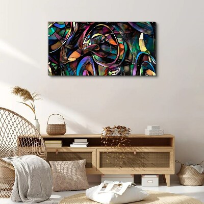Colorful abstractions in glass Print on canvas