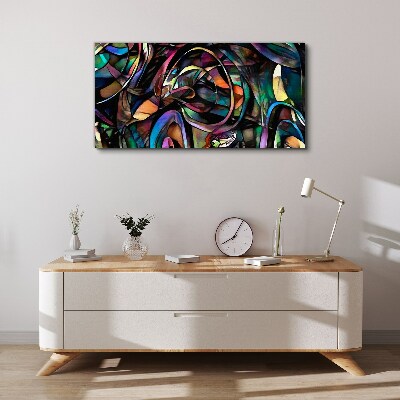 Colorful abstractions in glass Print on canvas