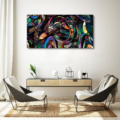 Colorful abstractions in glass Print on canvas