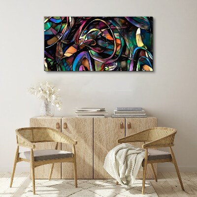 Colorful abstractions in glass Print on canvas