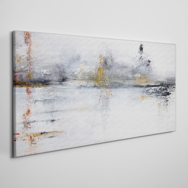 Abstract landscape in shades of gray Canvas wall art