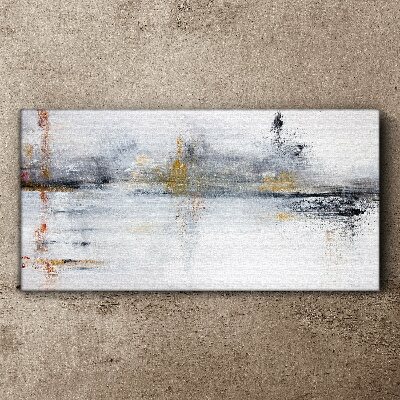 Abstract landscape in shades of gray Canvas wall art