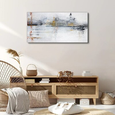 Abstract landscape in shades of gray Canvas wall art