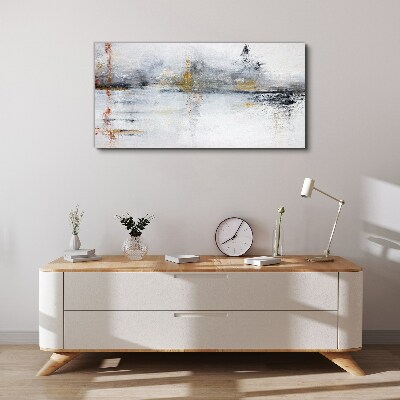 Abstract landscape in shades of gray Canvas wall art