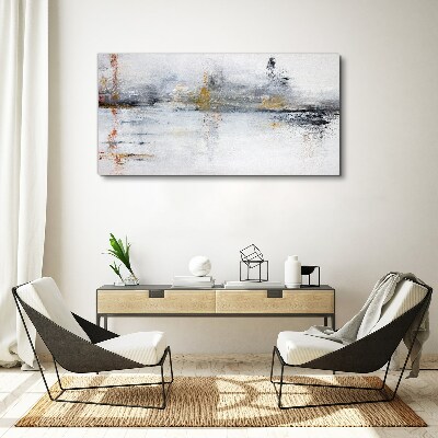 Abstract landscape in shades of gray Canvas wall art