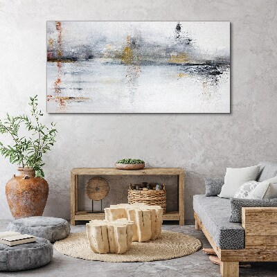 Abstract landscape in shades of gray Canvas wall art