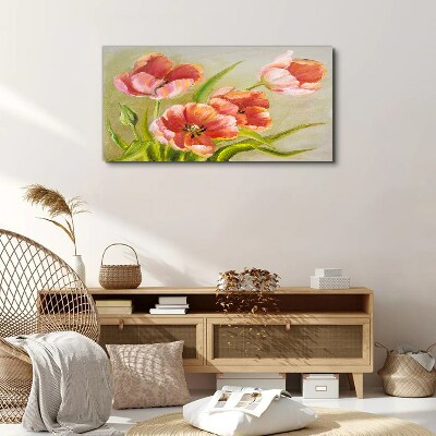 Flowers plants leaves Canvas Wall art